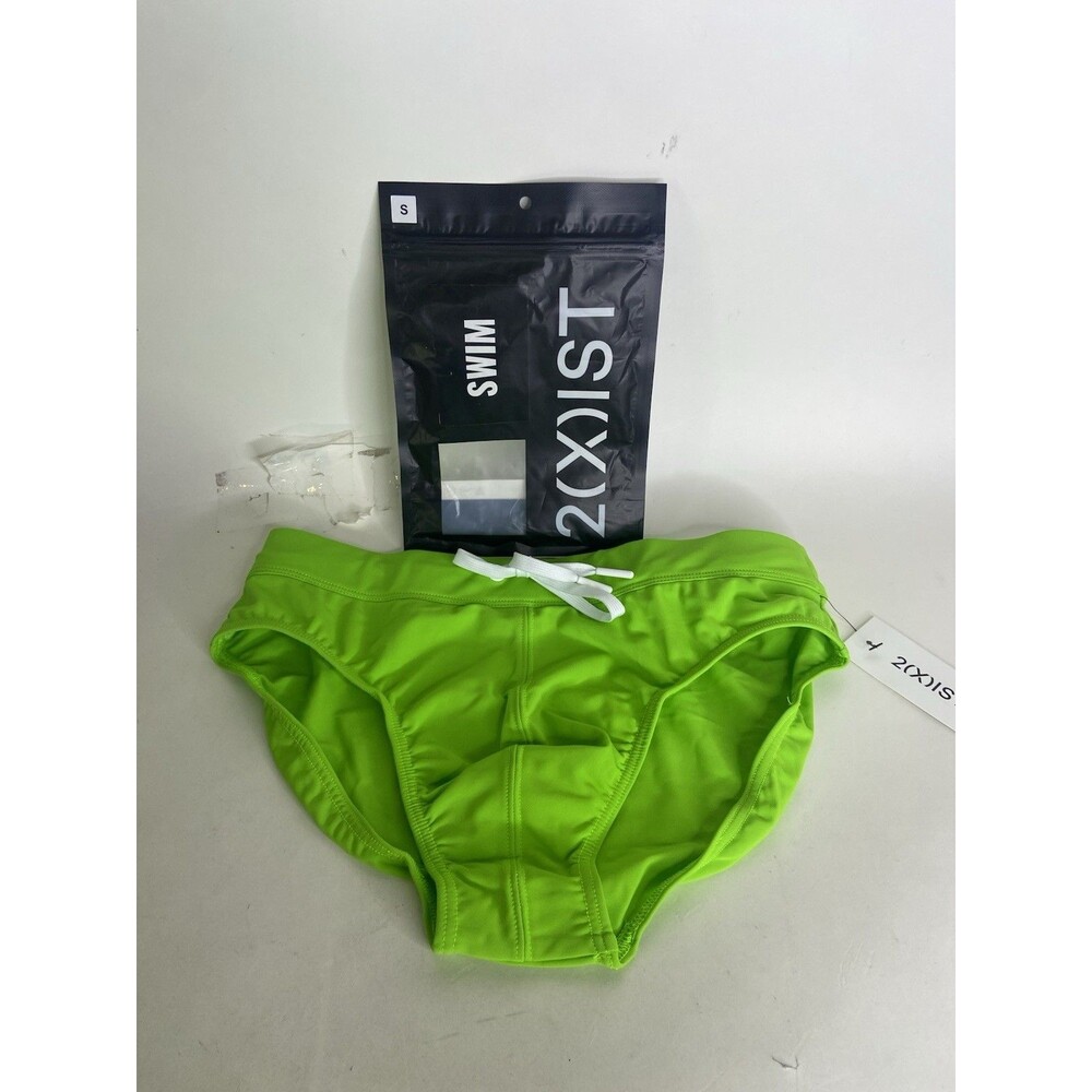 2XIST Essentials Rio Swim Brief Swimwear Bottoms Jasmine Green Mens Size S